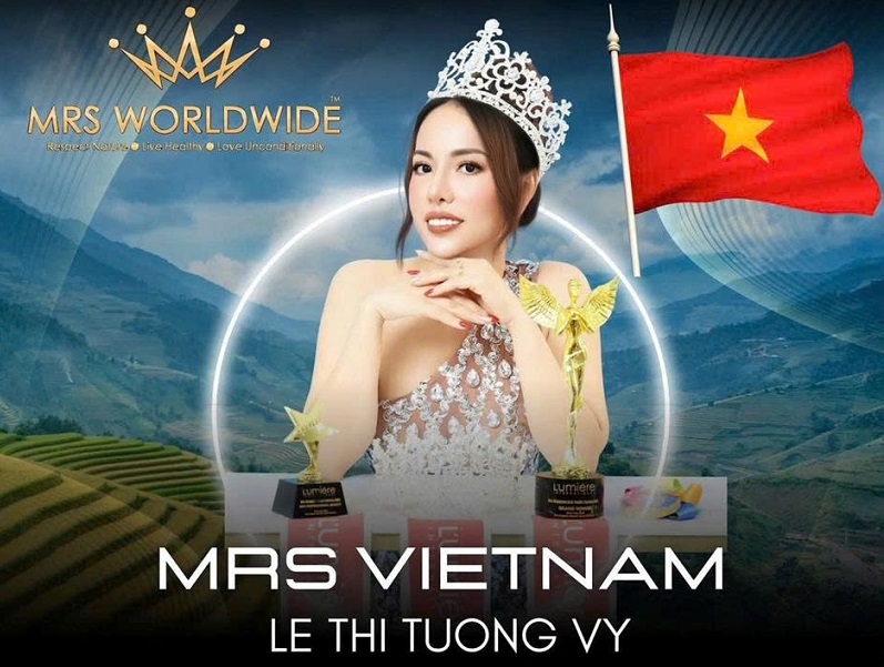Lê Thị Tường Vy đại diện Việt Nam tham dự Mrs Worldwide 2025 tại Singapore